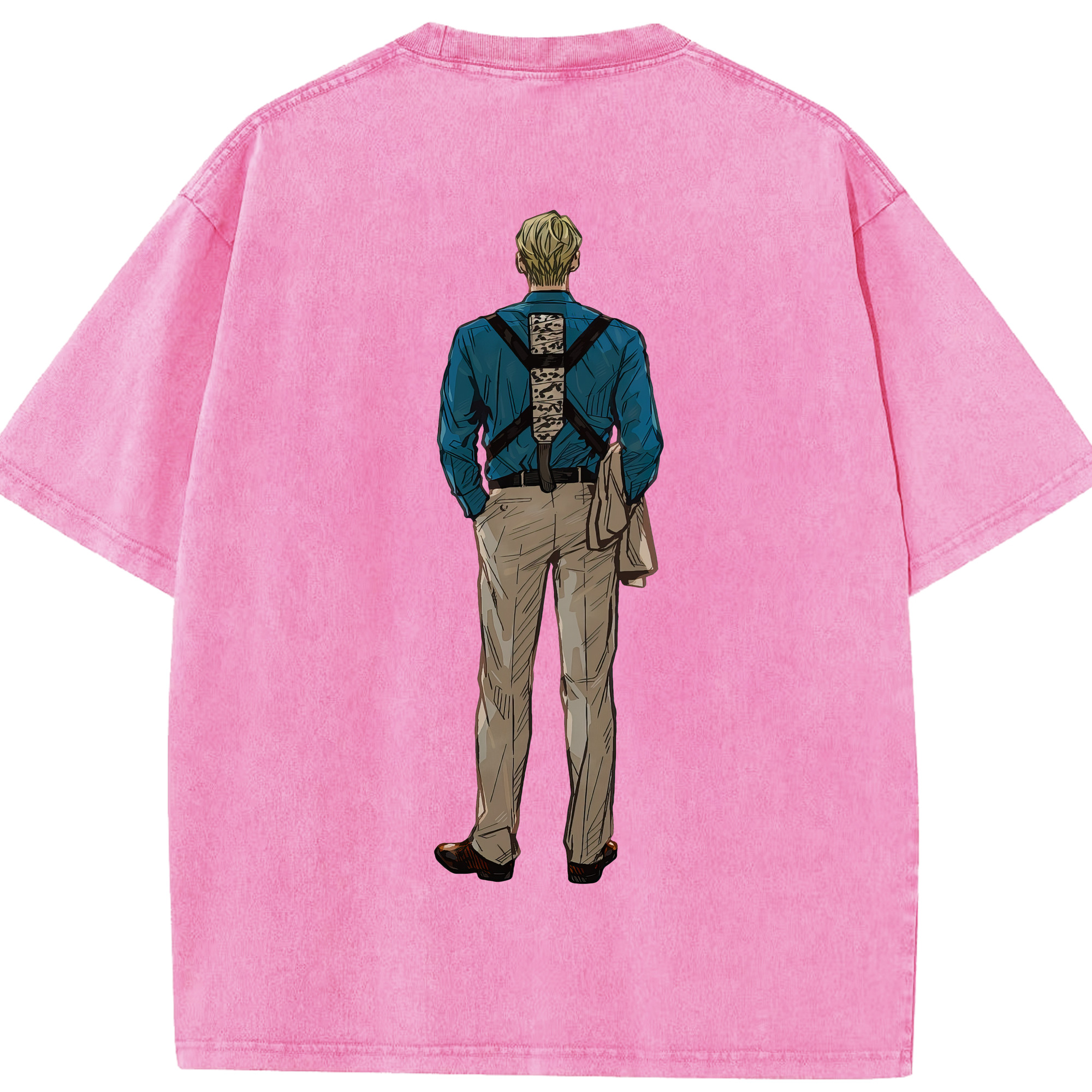 （画像用） 呪術廻戦 Jujutsu Kaisen 綿100% ヴィンテージ風 半袖Tシャツ（背面プリント）